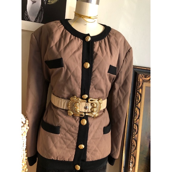 Vintage quilted boxy brown bomber jacket - Picture 9 of 16